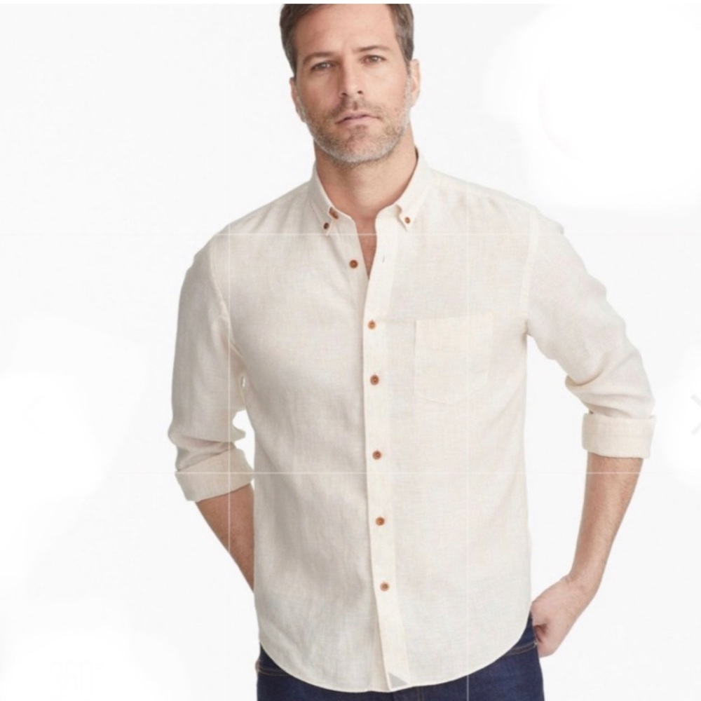 UNTUCKit Wrinkle Resistant Linen Hudelot Shirt S